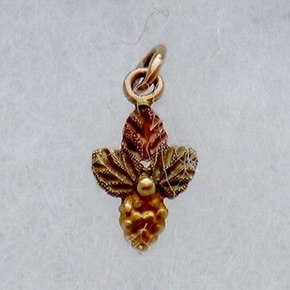 Designer Black Hills Gold 10K Yellow Pink Rose Gold Pendant Charm 10kt